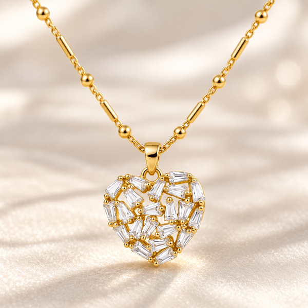 Studded Heart Necklace