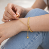 Wiper chain heart dangle bracelet