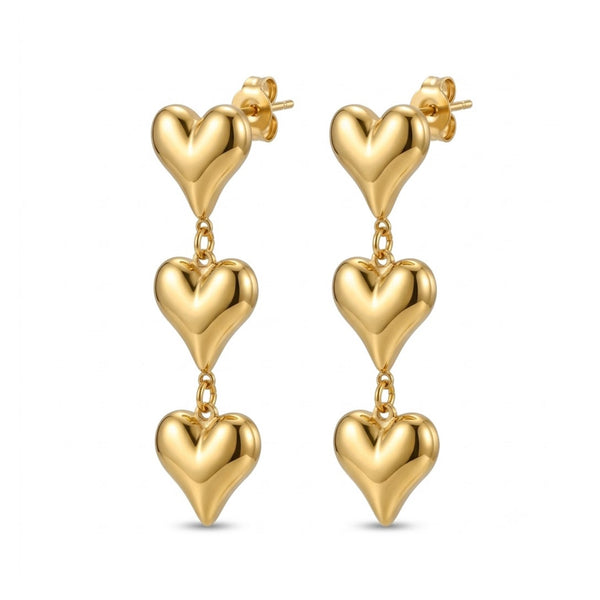 Multi Heart Drop Earring