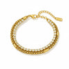 Golden Glamour Layered Bracelet