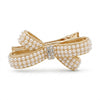 Close-up of the Pearl Studded Bow Hair Clip showing stud setting