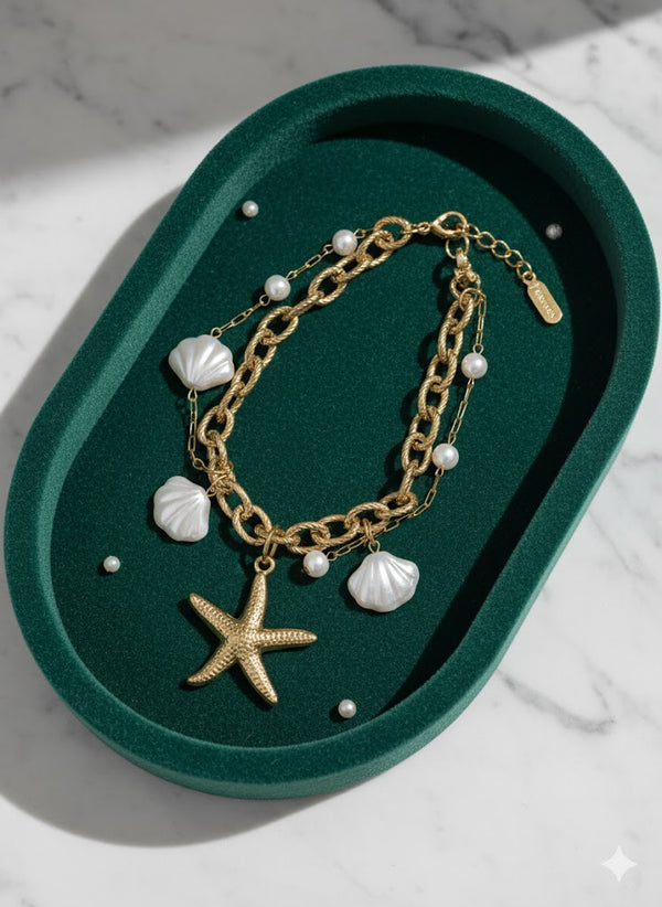 Shell Struck Chain Bracelet