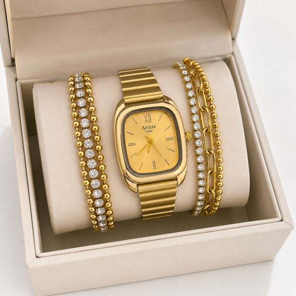 All Gold Vintage Watch Stack