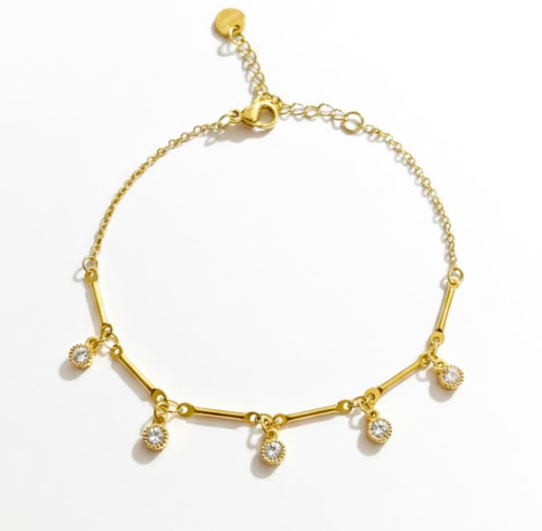 Minimal Stones Stud Bracelet