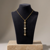 Studded Star Heart Y Necklace