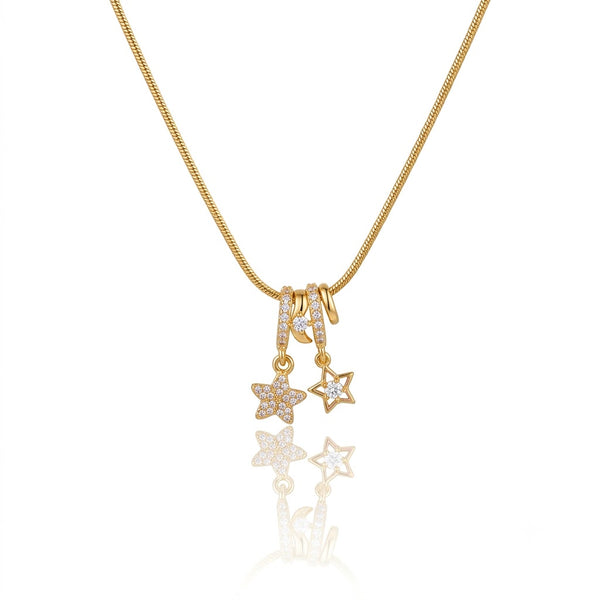 Dual Star Charms Necklace