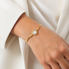 Pearl Heart Diamond Studded Bracelet