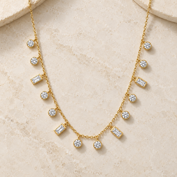 Rectangle Tassel Necklace