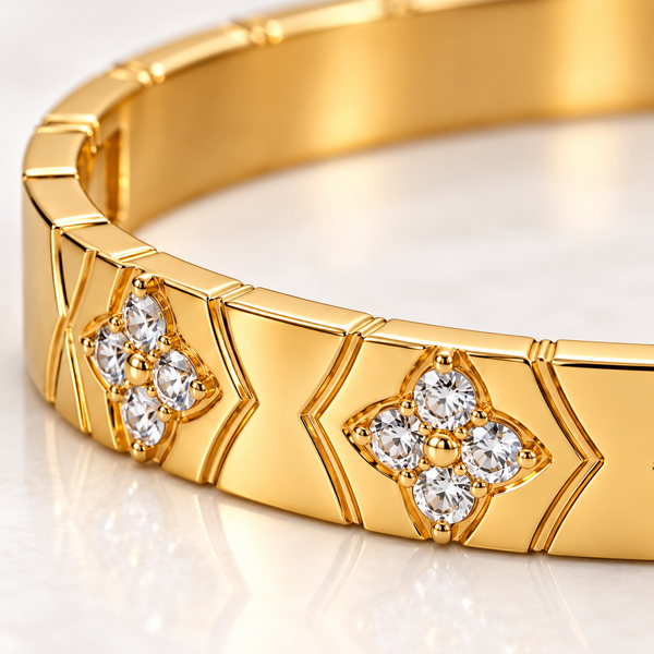 Stone Stud Lily Bracelet