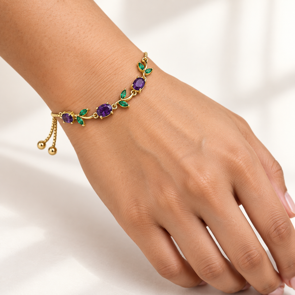 Blue Stardust Tulip Bracelet Adjustable