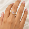 Pink Halo Heart Ring