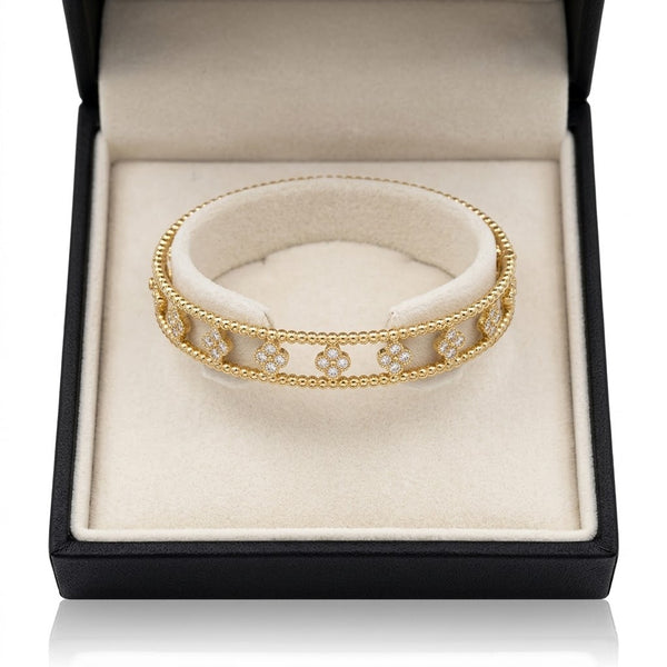 Cz Clover Motifs Stones Bracelet