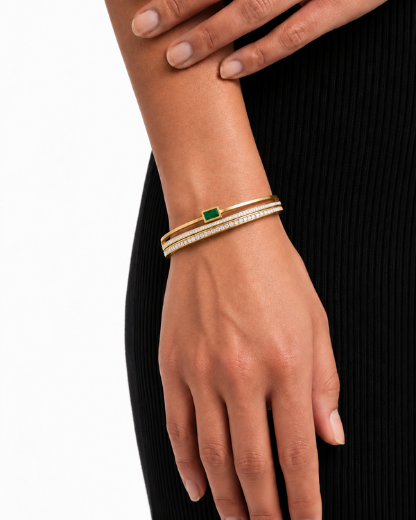 Emerald Stack Bangle