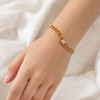 Interlinked Studded Chain Bracelet