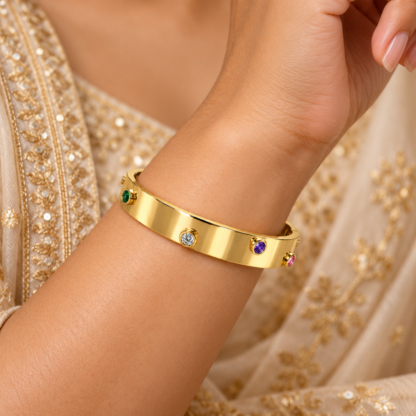 Colour Crystal Broad Bracelet