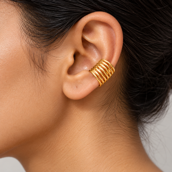 Gold Crescent Ear Cuff