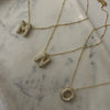 Diamond Studded Bubble Letters~ Necklace