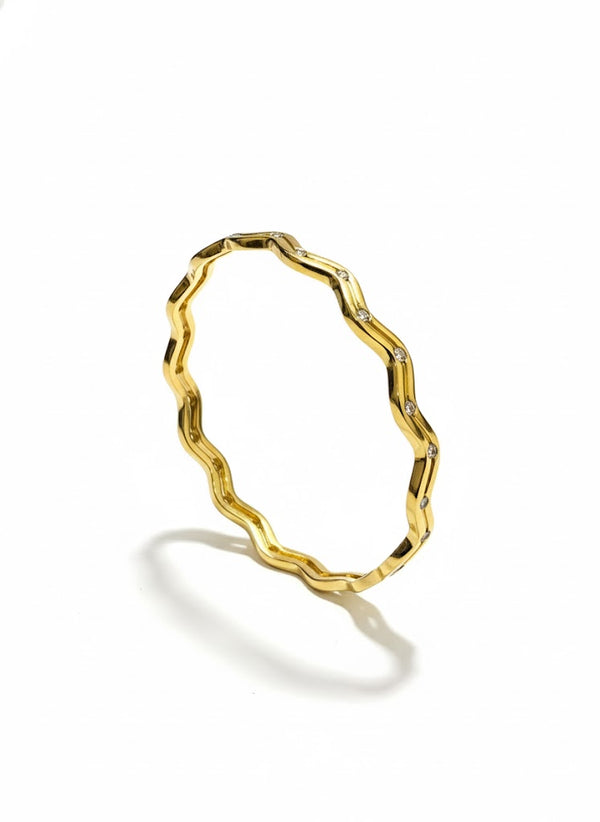 Wave Stacked Bangle