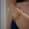 Spiral Diamond Stud Bracelet