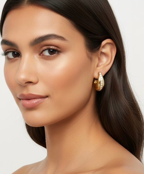 Crescent Stud Earrings