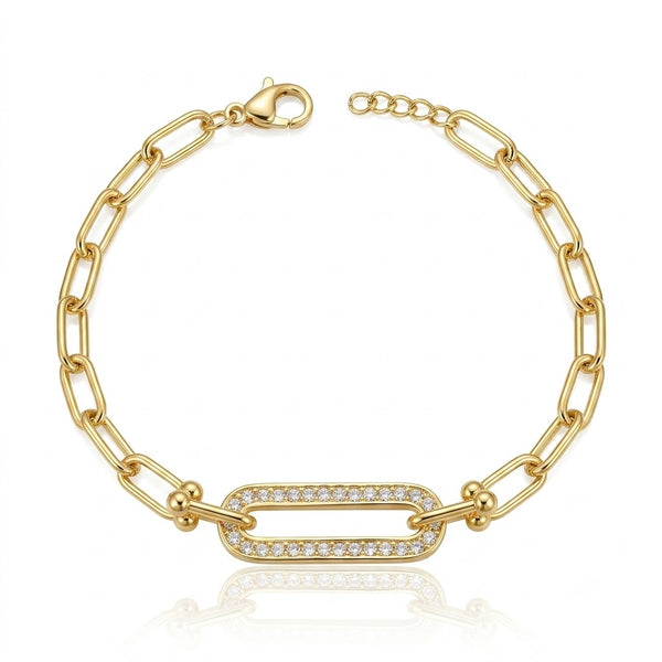 Gold-Tone Plated Link Bracelet