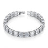 Irregular Silver Crystal Bracelet