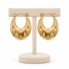 Gold Crescent Earrings
