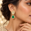 Emerald Drop Bloom Earring