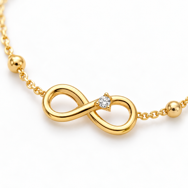 Teardrop Crystal Infinity Bracelet