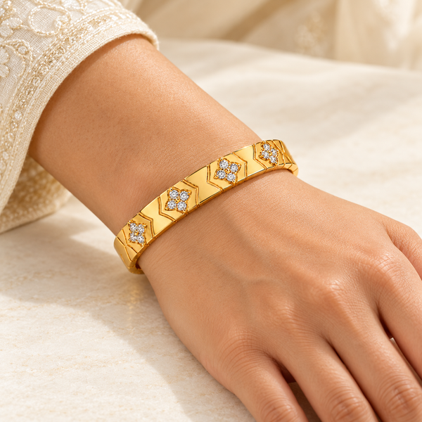 Stone Stud Lily Bracelet