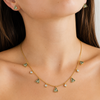 Tri Crown Charm Necklace with Earrings