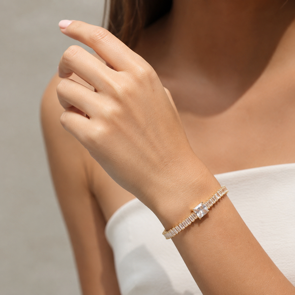 Crystal Cube Tennis Bracelet
