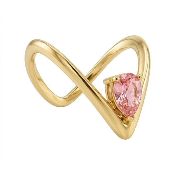 Pink Drop V Ring