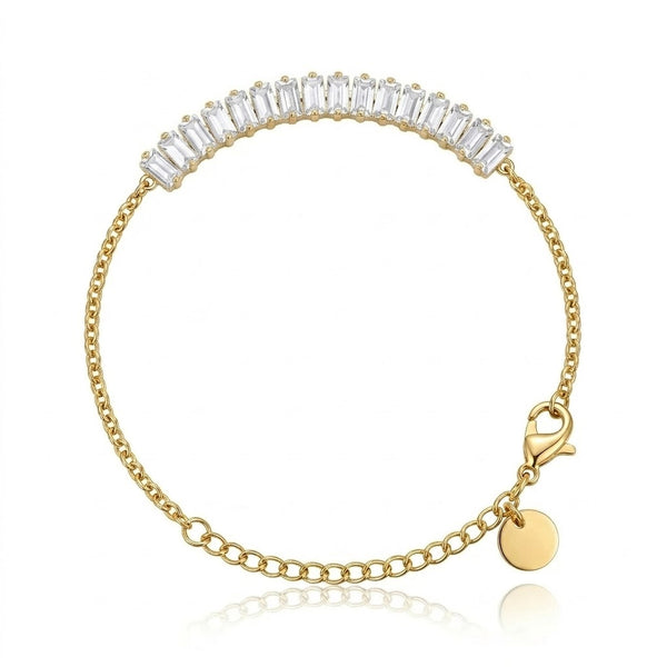 Baguette Pave Chain Bracelet