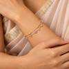 Dual Layer Pink Tassel Bracelet
