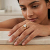 Abstract Stone Ring - Adjustable