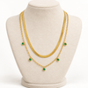 Double Layer Green Chime Necklace