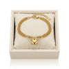 Gold Heart Dual Chain Bracelet