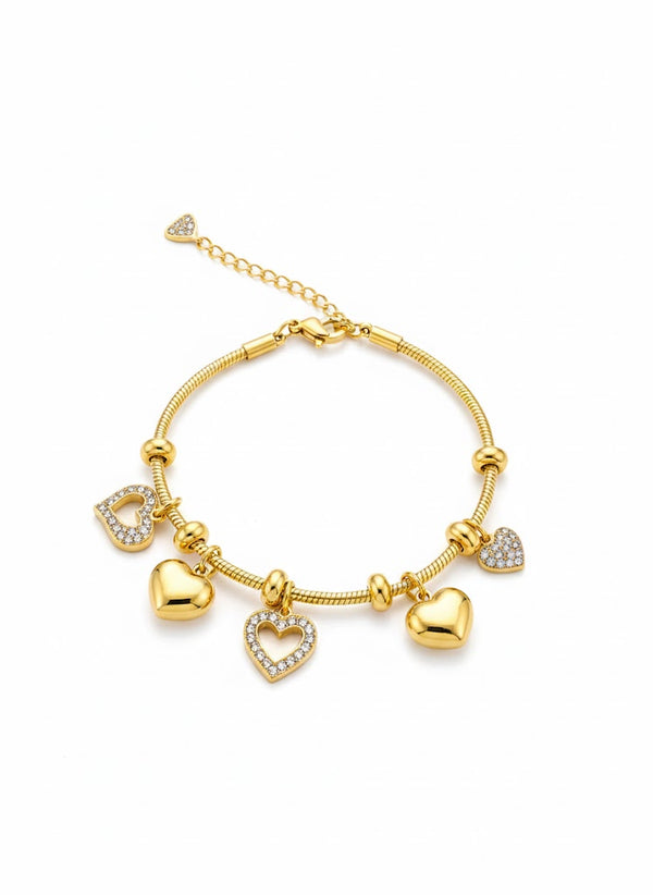 Heart Charm Bracelet