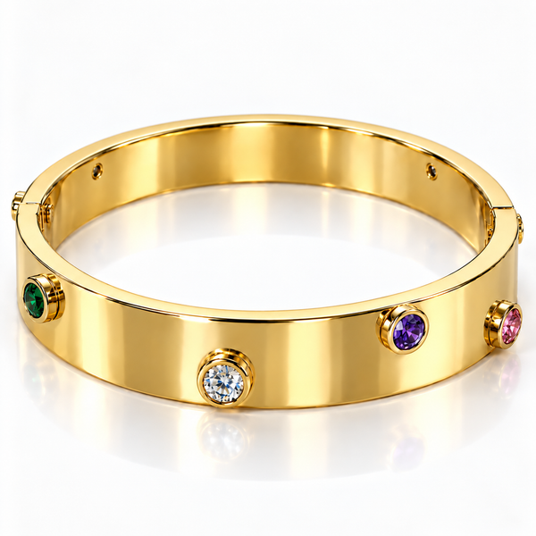 Colour Crystal Broad Bracelet