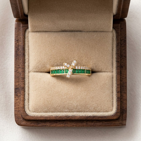 Crystal Shine Emerald Ring