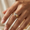 V studded Link Ring