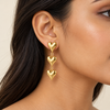 Multi Heart Drop Earring