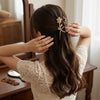 Diamante Flower Hair Claw hair claw clip – alternate angle