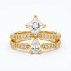 Teardrop Crown Diamond Ring