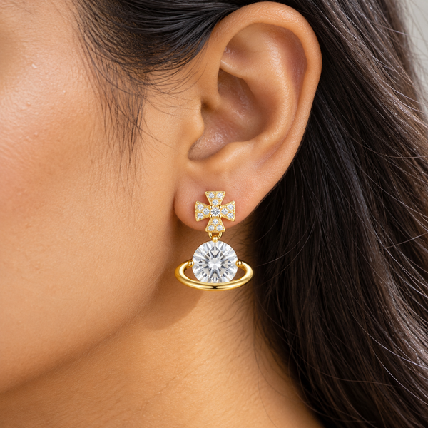 Crystal Orbit Earring