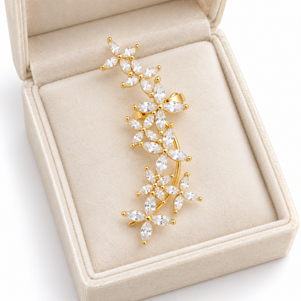 Flower Cluster Ear Cuff