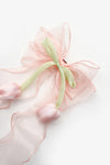 Powder Tulip Dangling Bow Clips hair bow for women by Fix My Hairs