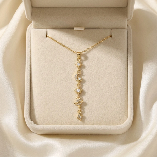 Studded Cosmos Y Necklace