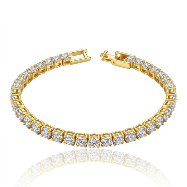 Cluster Crystal Tennis Bracelet